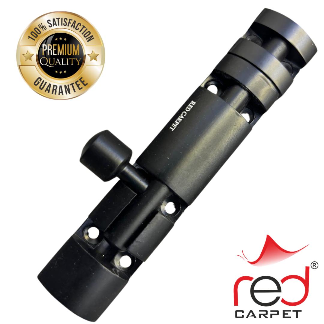 TOWER BOLT FULL ROUND BLACK 6"