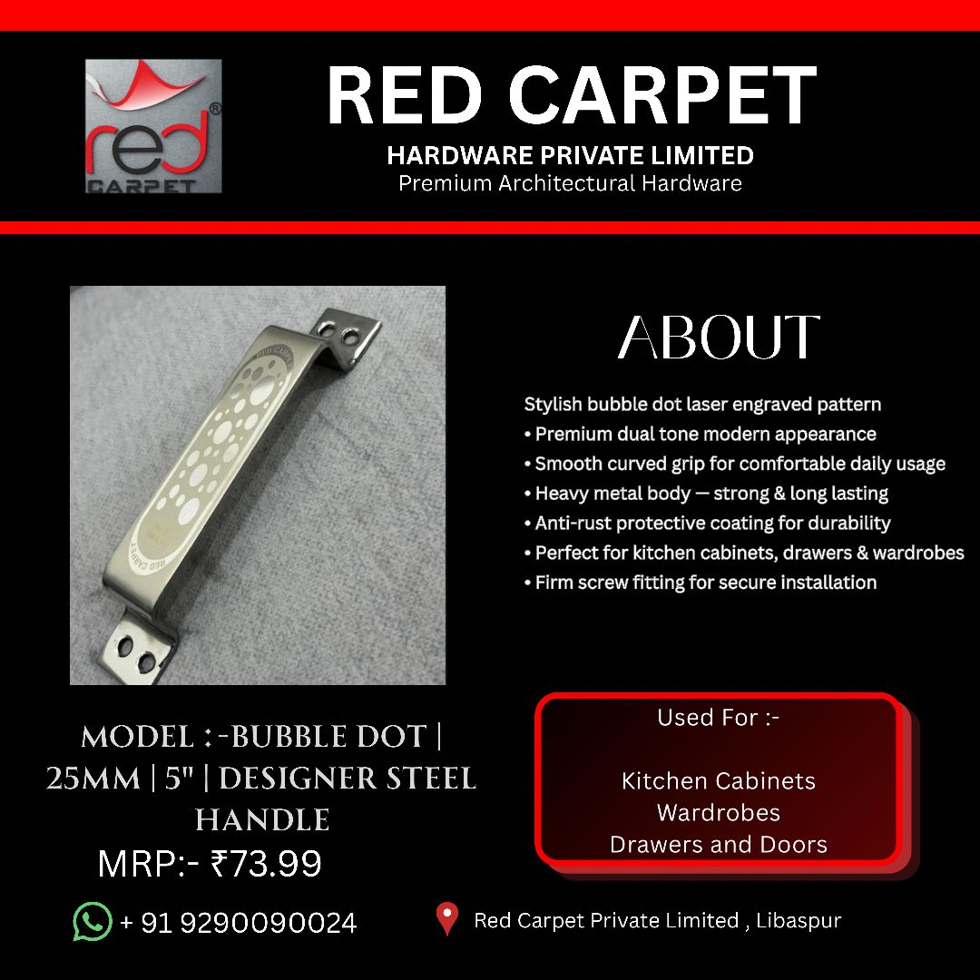 Live young| 25MM | 5" | DESIGNER STEEL HANDLE