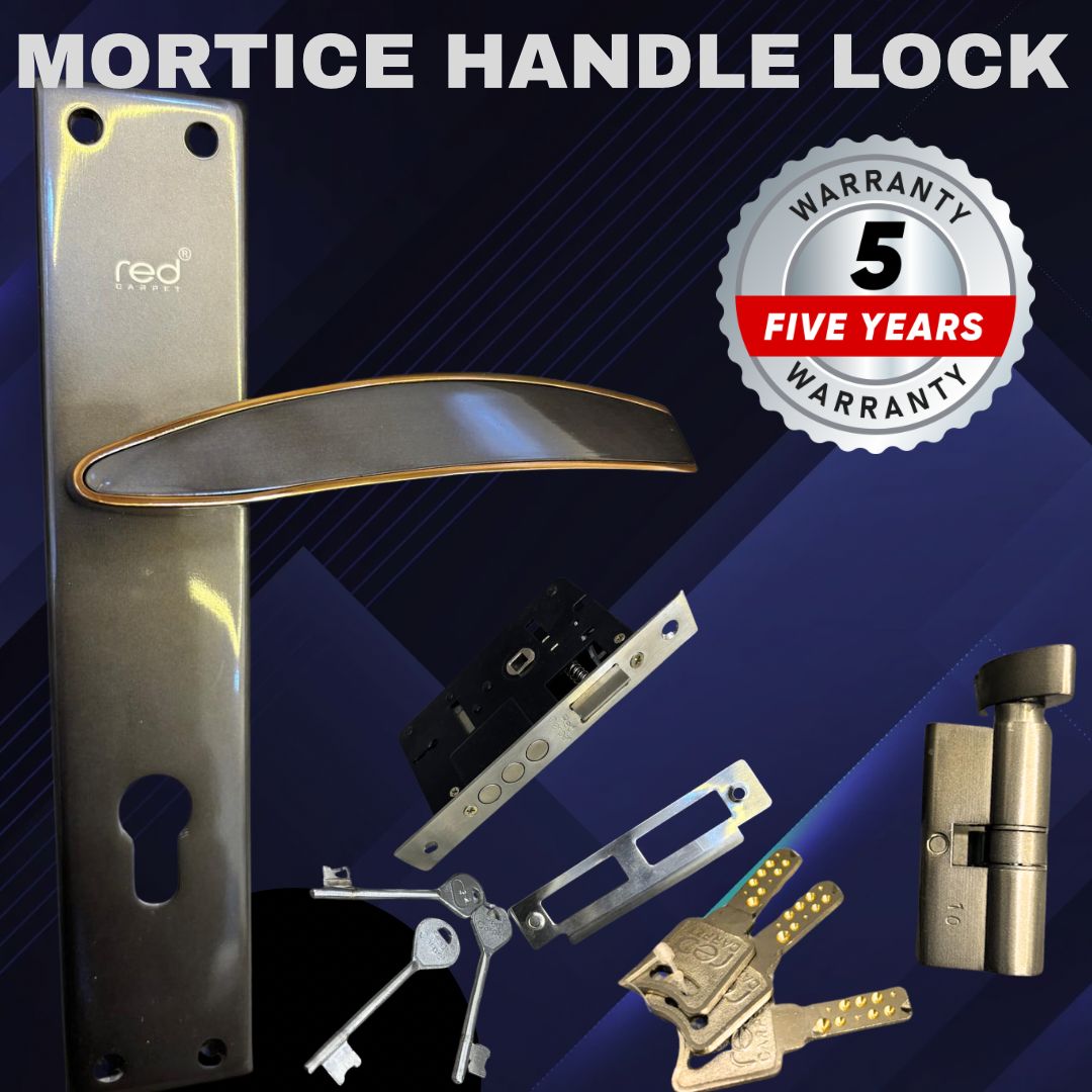 809 Osk BLACK & ROSE GOLD MORTICE HANDLE