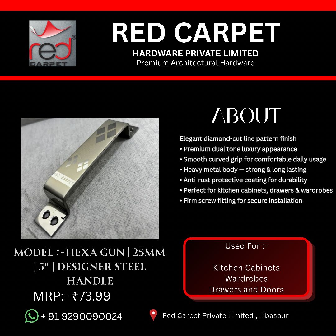 HEXA GUN | 25MM | 5" DESIGNER STEEL HANDLE