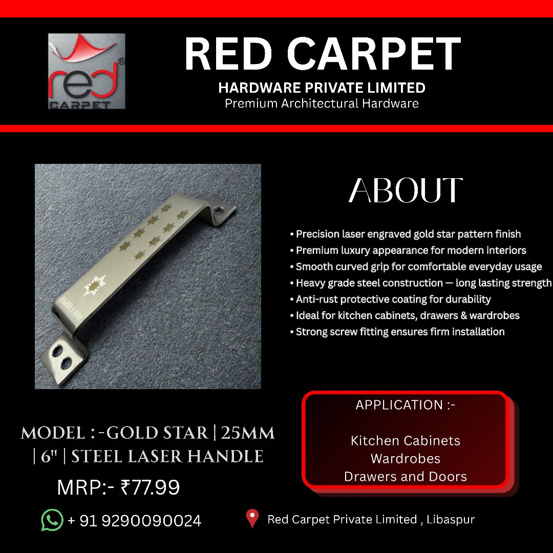 GOLD STAR | 25MM | 6" | STEEL LASER HANDLE